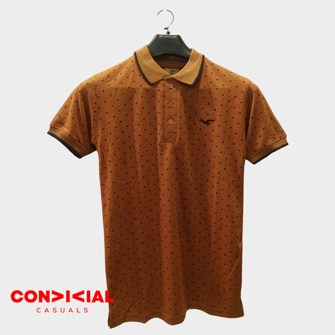 Self Texture Polo Shirt - Hawaiian Tan