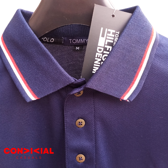 -H-I-L-F-I-G-E-R- Dri-Fit Polo Shirt Navy Blue