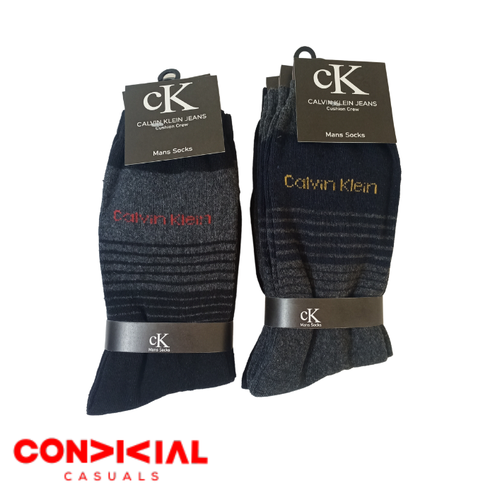 C-K Stripes Full Socks-2 Pair Set