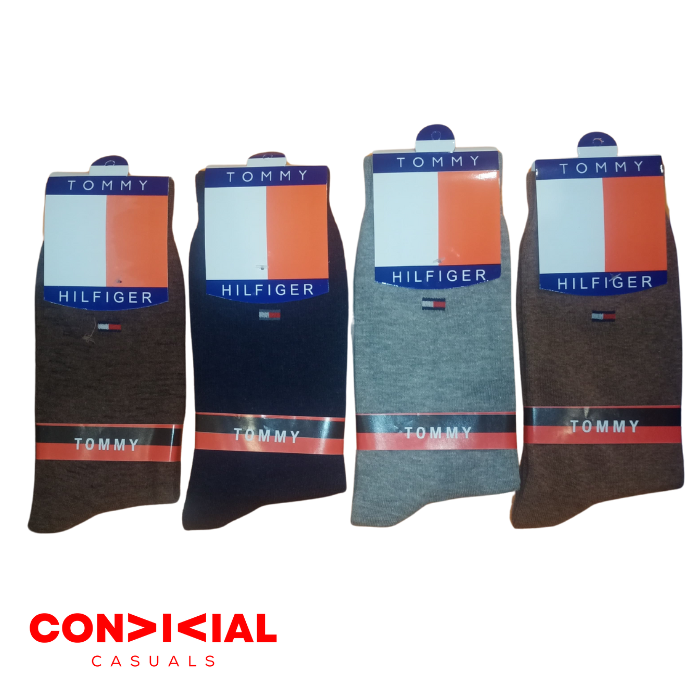 -T-O-M-M-Y- Plain Cotton Socks - 4 Pair Set