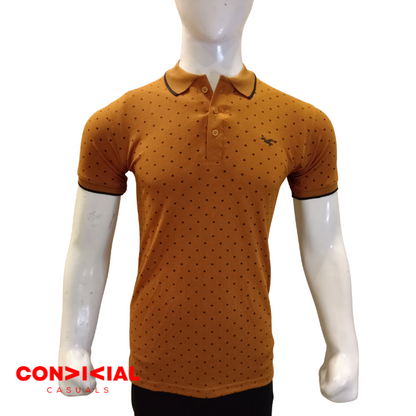 Self Texture Polo Shirt - Hawaiian Tan