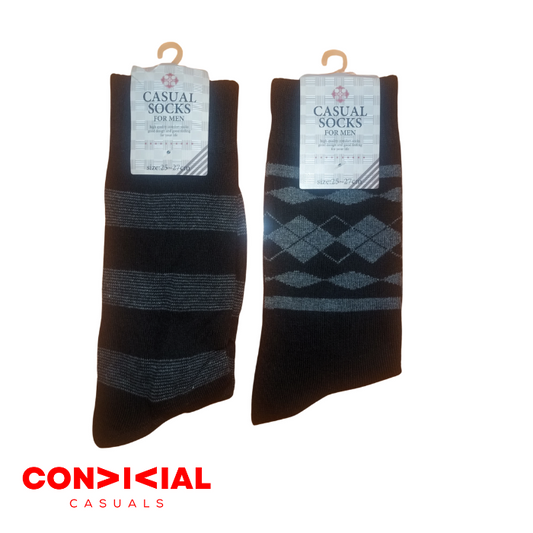 Elegant Pattern Socks Imported - 2 Pair Set