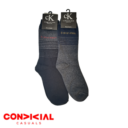 C-K Stripes Full Socks-2 Pair Set