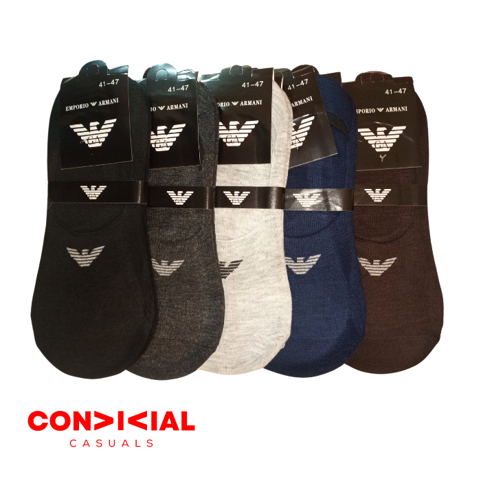 -E-M-P-O-R-I-O- -A-R-M-A-N-I- Invisible-Loafer Socks 5 pair Set