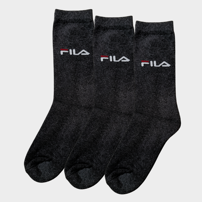 -F-I-L-A-Charcoal Grey Premium Sports Crew Socks