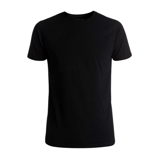 N-I-K-E Plain Black Solid Color T-Shirt