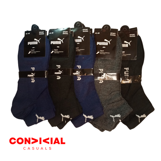 -P-U-M-A- Ankle Socks 5 pair Set Imported