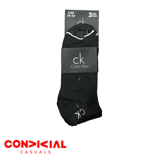 -C-K- Branded Ankle Socks 3-Pair Set