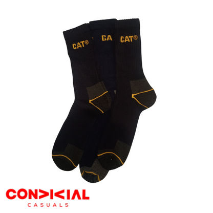 -C-A-T- Premium Full Socks-3 Pair Set