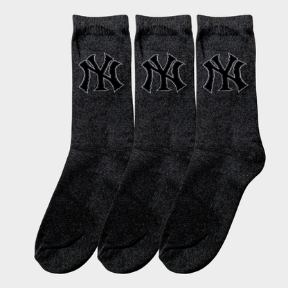 -N-Y- Charcoal Premium Sports Crew Socks