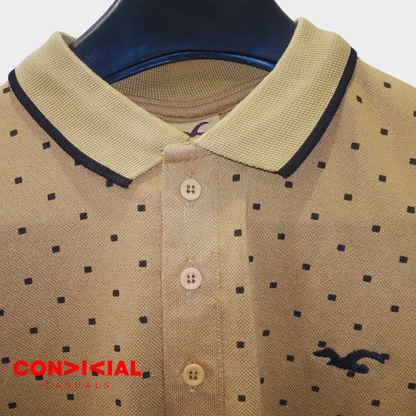 Self Texture Polo Shirt - Skin Color