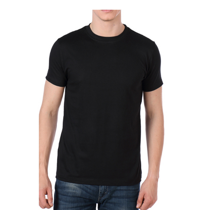 N-I-K-E Plain Black Solid Color T-Shirt