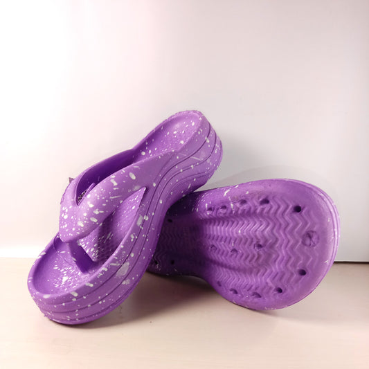 Soft Comfy Abstract Design Flop Flop (Light Purple)