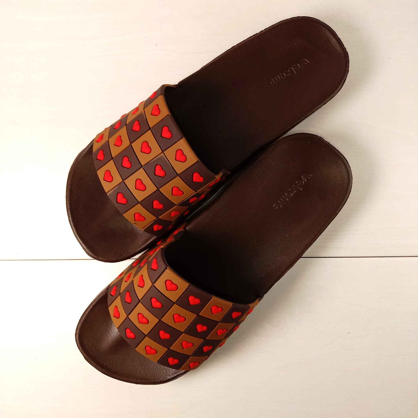 Heart Soft Slides (Brown)