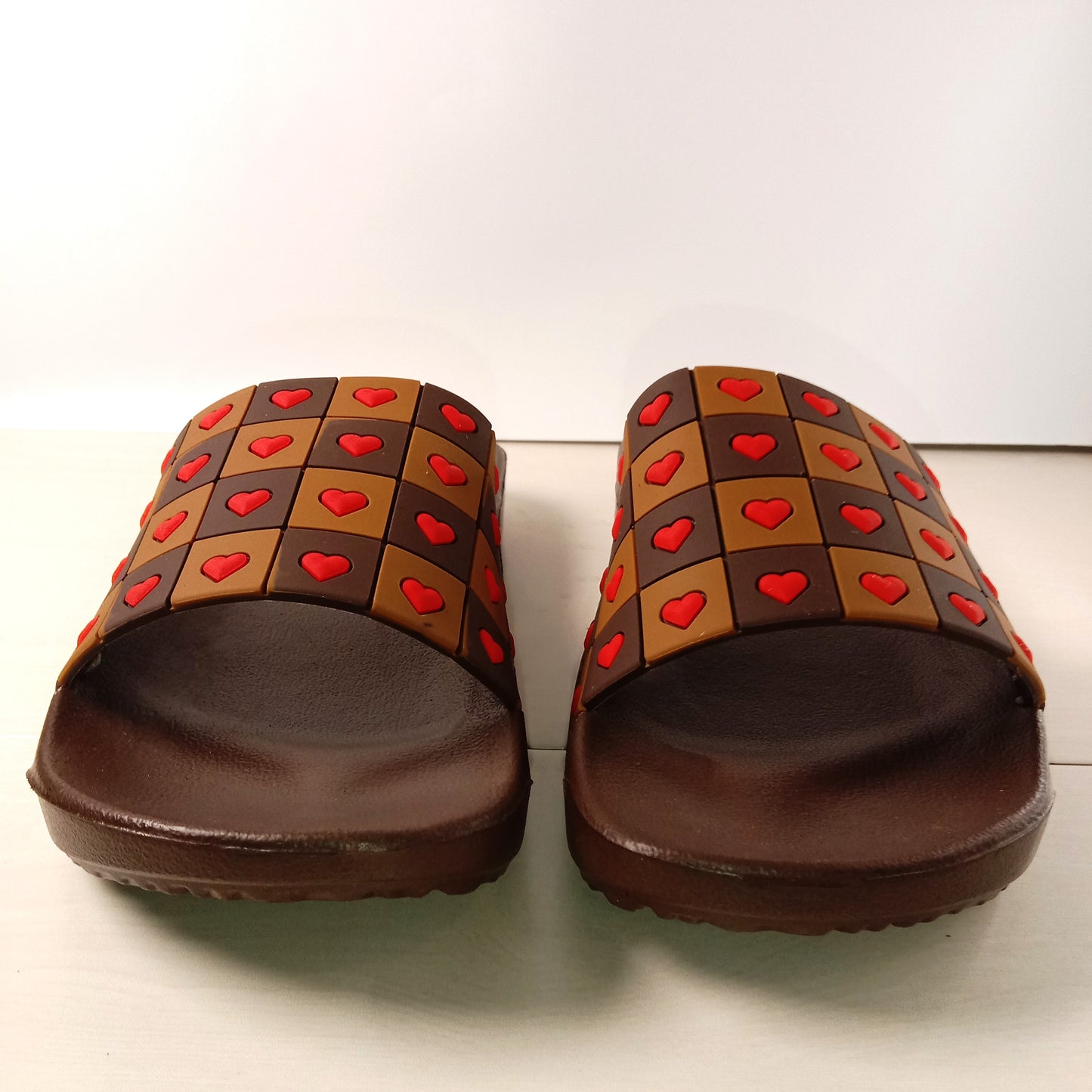 Heart Soft Slides (Brown)