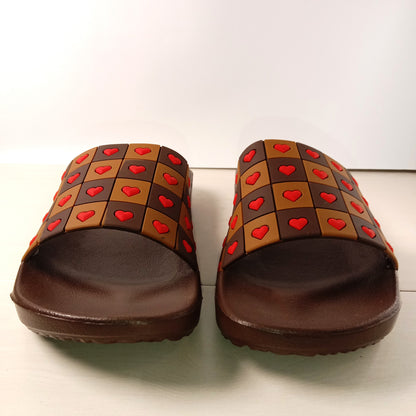 Heart Soft Slides (Brown)