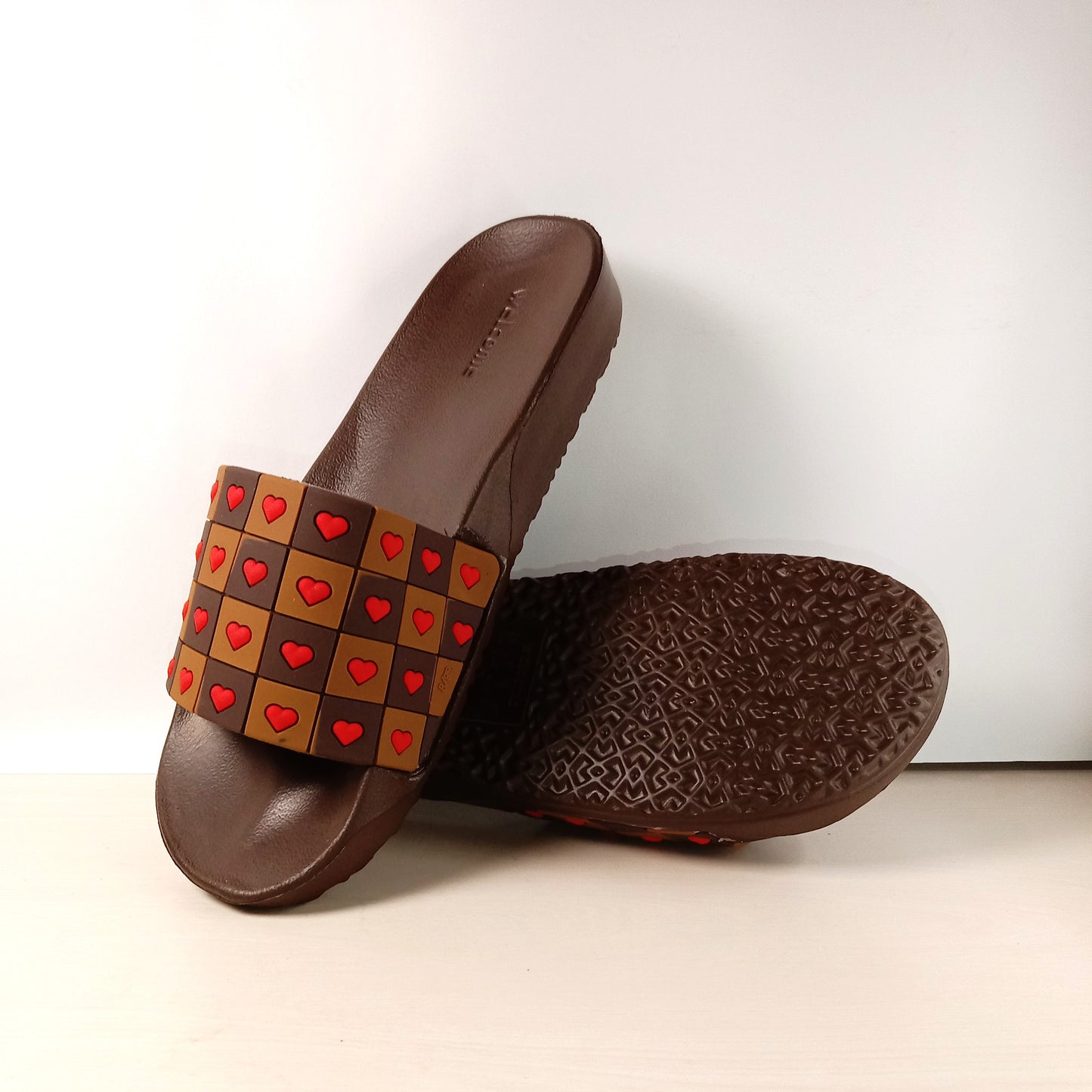 Heart Soft Slides (Brown)