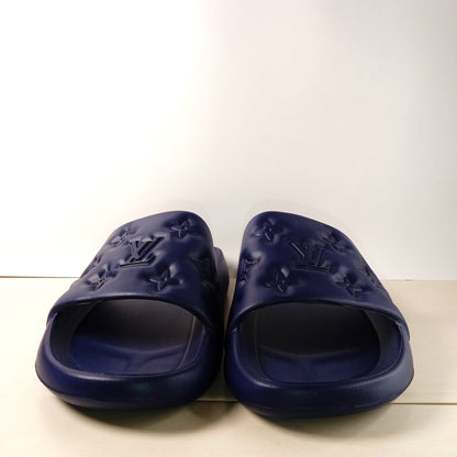 -L-V- Mens Slippers / Slides (Navy Blue)